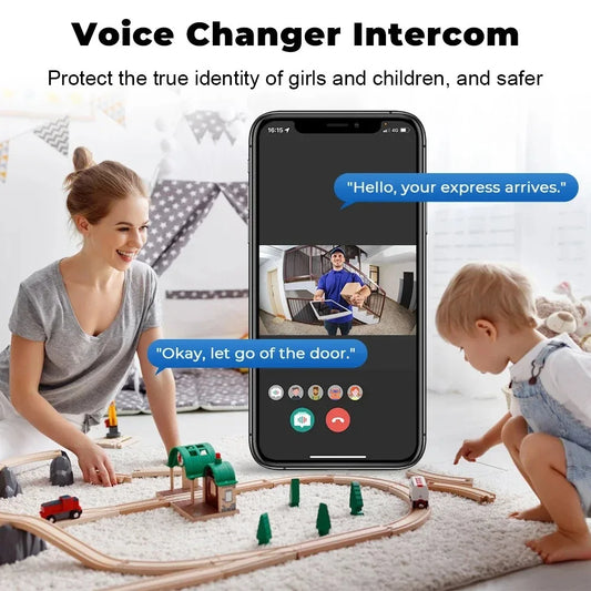 Wireless WiFi Video Doorbell Camera Bundle with HD Outdoor IR & Video Intercom