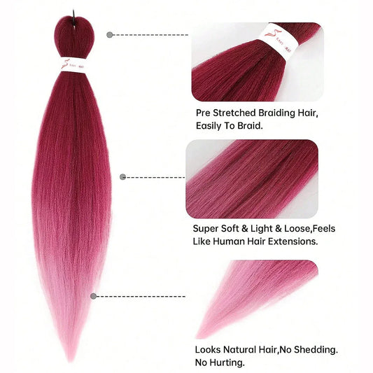 Pre-Stretched Jumbo Braiding Hair 26 Inch - Synthetic Afro Crochet Braids - Shello's Creative Boutique