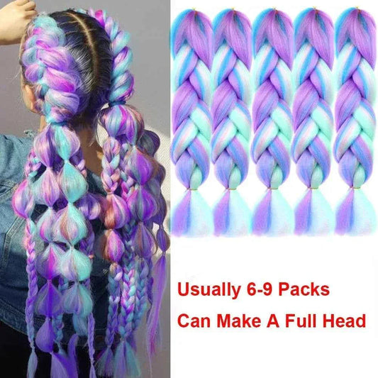 Jumbo Braiding Hair 100g - Colorful Synthetic Crochet Braids Extensions - Shello's Creative Boutique