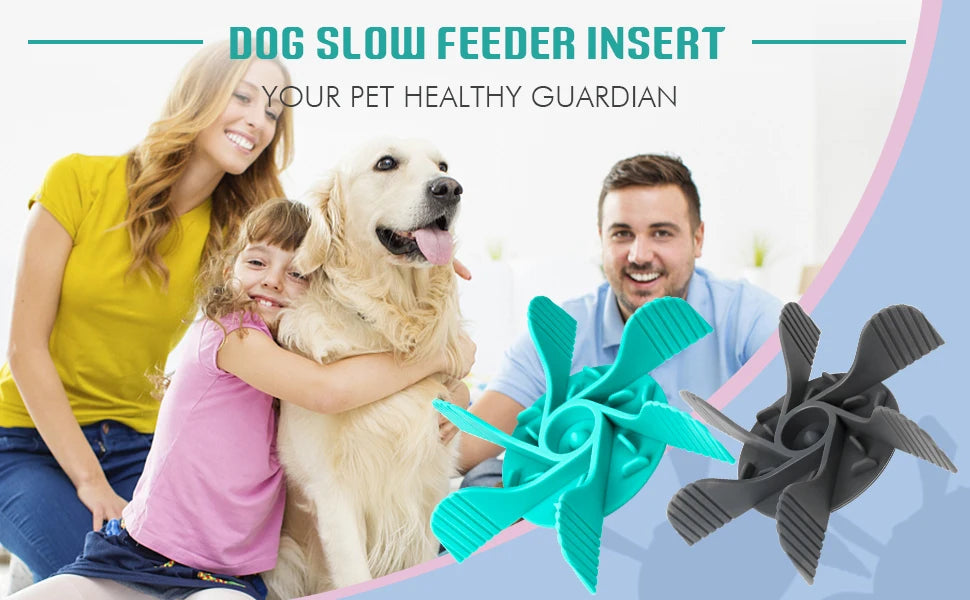 Slow Feeder Bowl Attachment - Anti-Choke Suction Cup Insert for Dogs