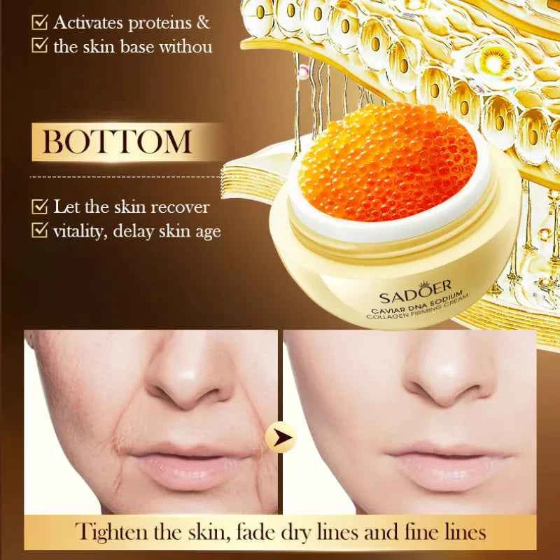 SADOER Caviar DNA Sodium Collagen Frming Cream for Moisturizing Nourish Anti-age Skin Care 30g