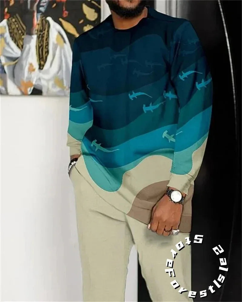 Men's Classic Tracksuit Set - Casual Streetwear 2-Piece Outfit - Shello's Creative Boutique