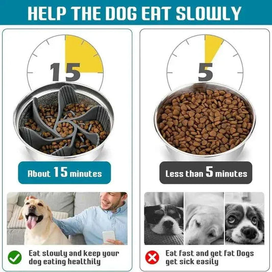 Slow Feeder Bowl Attachment - Anti-Choke Suction Cup Insert for Dogs - Shello's Creative Boutique