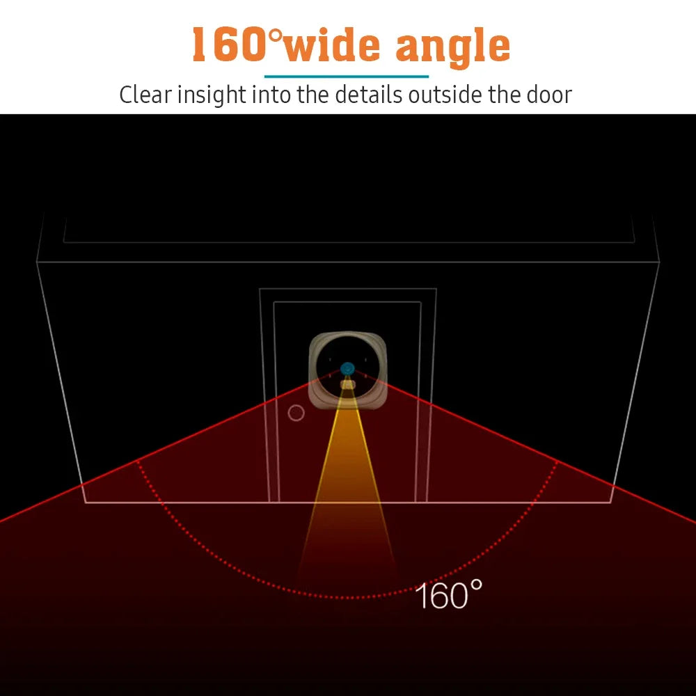 Video Door Peephole Camera with Wireless Monitor & Night Vision