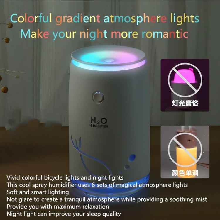 Concise Fish Pattern Mini Home Mute Bedroom Student Dormitory Office Portable USB Wireless Durable Humidifier