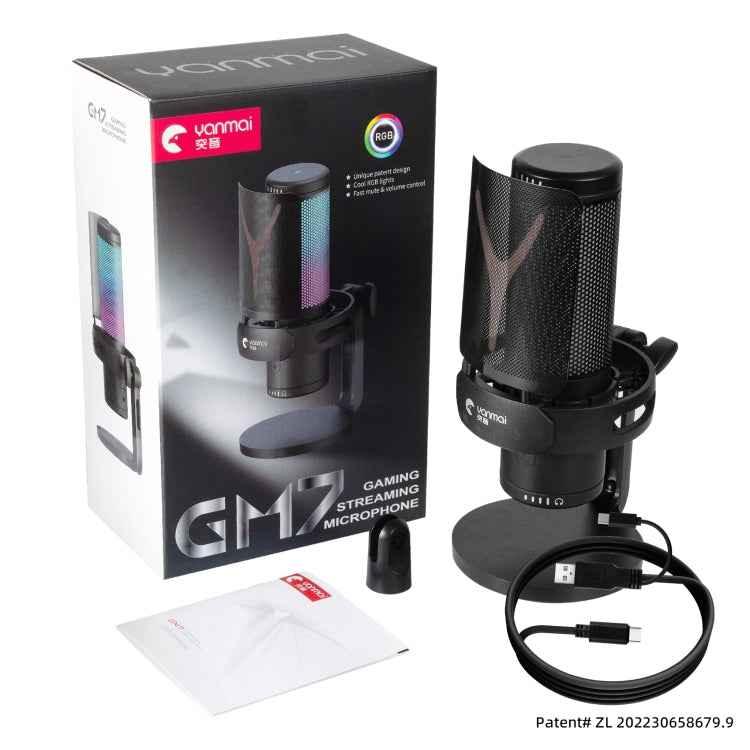 Yanmai GM7 USB Gaming Microphone - Desktop RGB Mic for Streaming & PC - Shello's Creative Boutique