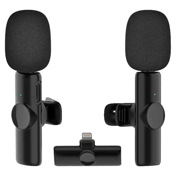 Bluetooth Mini Microphone Wireless Lavalier Noise Reduction Microphone for iPhone / iPad, with 8 Pin Receiver