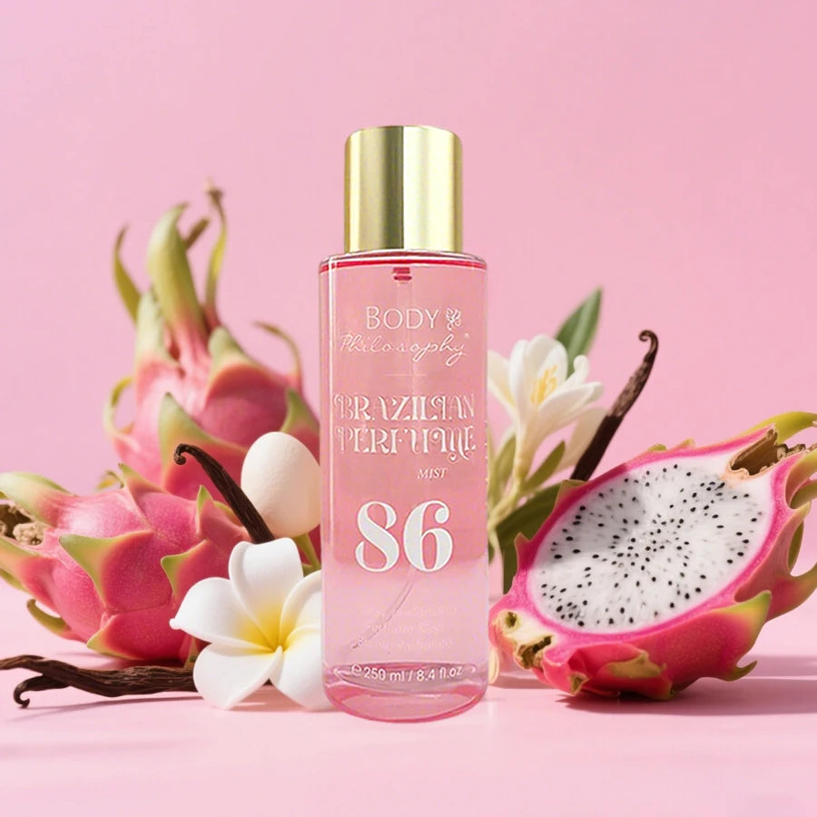 Women's Brazilian Perfume, 250ml Body & Hair Mist, Vanilla Uplifting Fragrance, Long Lasting Floral Fruity Gourmand Scent Spray - Shello's Creative Boutique