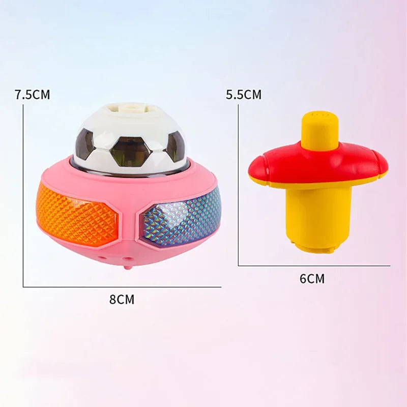 8cm Gyroscope Children Toys Music Luminous Magic Rotating Launch Cartoon Colorful Flashing Spinning Top Children Toys Shello's Creative Boutique