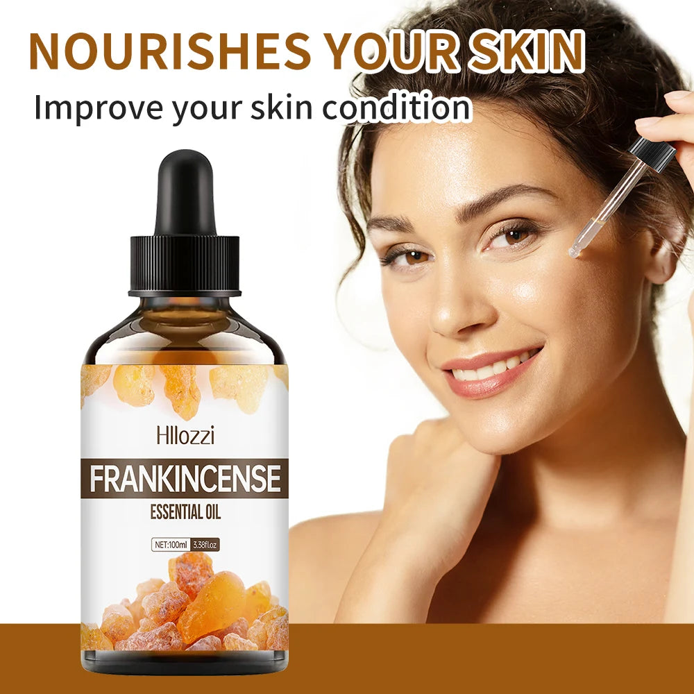 Hllozzi Frankincense Plant Essential Oil – Pure, Hydrating Face & Body Massage Elixir (100ml) - Shello's Creative Boutique