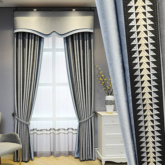 Modern High-End Curtains - Thickened High-Precision Blackout Drapes for Living Room & Bedroom - Shello's Creative Boutique