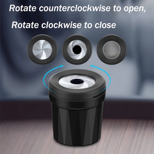 Rotating Car Ashtray With Lid – Fly-Proof Easy Clean Auto Ashtray