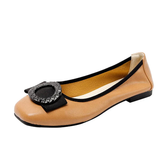 Plus Size Ballet Flats with Bow - Soft Sole Loafers - Shello's Creative Boutique