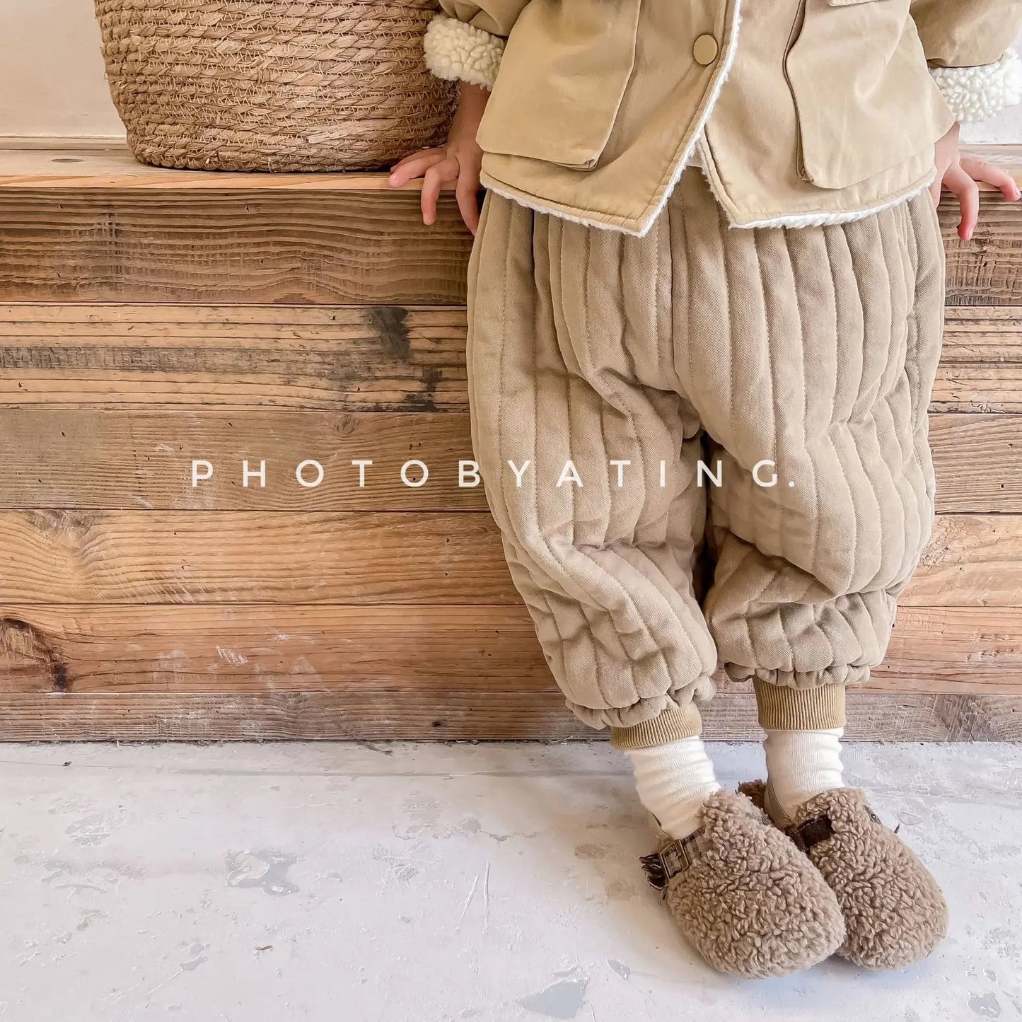 Winter Cotton-Padded Kids Harem Trousers – Unisex Full-Length Thermal Pants (Ages 2–7) Shello's Creative Boutique