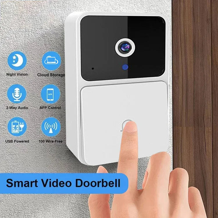 Wireless WiFi Video Doorbell with HD Camera, Night Vision & Voice Change