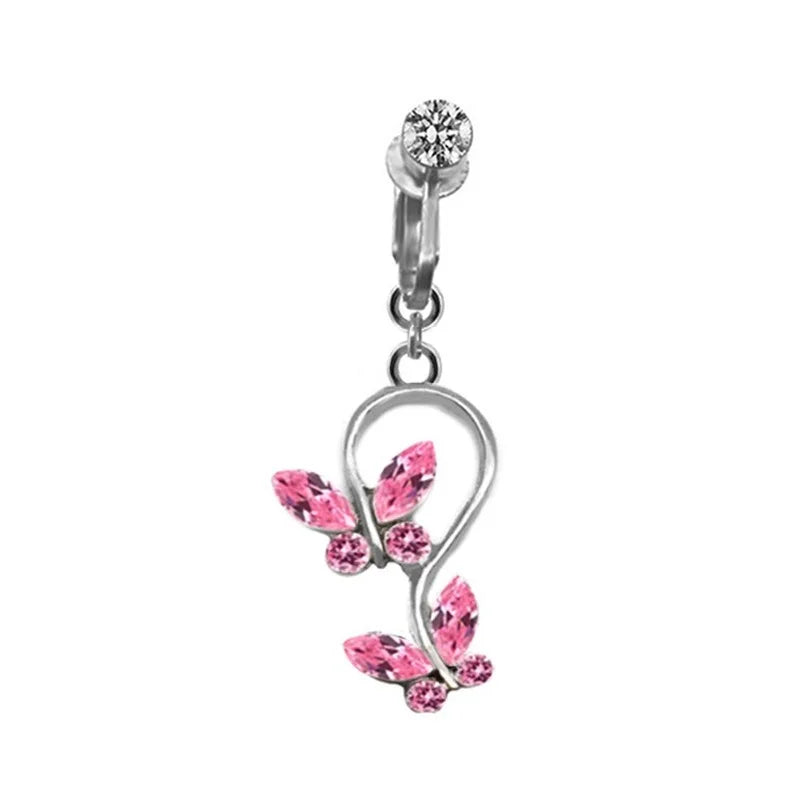 Non-Piercing Belly Button Ring – Cat, Dragon & Butterfly Styles