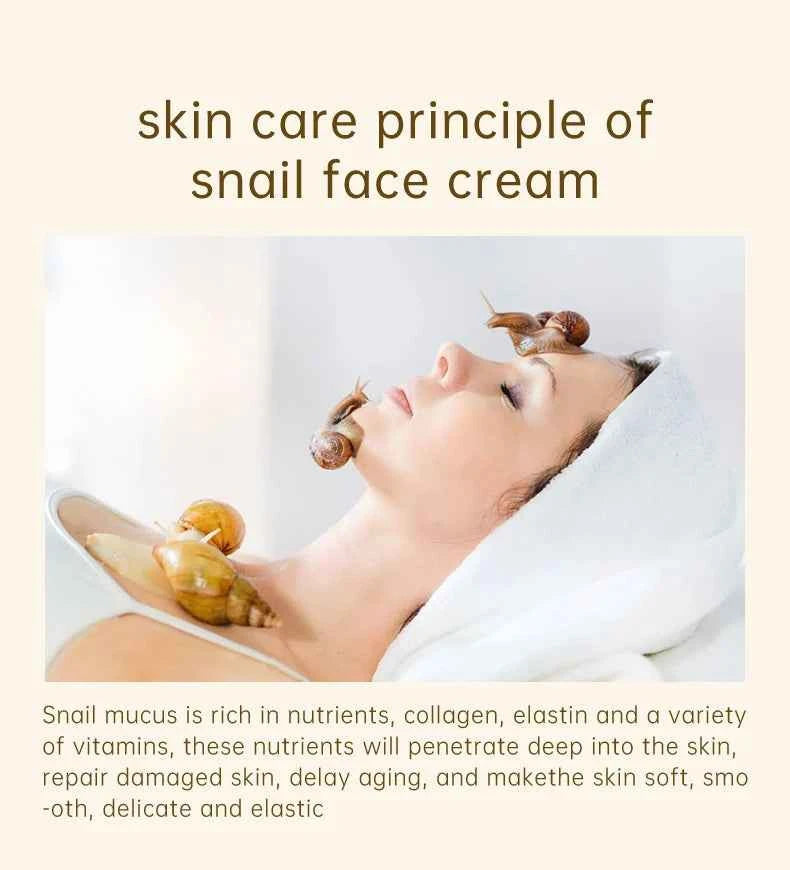 AUQUEST Snail Collagen Face Cream Whitening Moisturizing Anti Aging Facial Cream Skin Care Buy One Get One Free