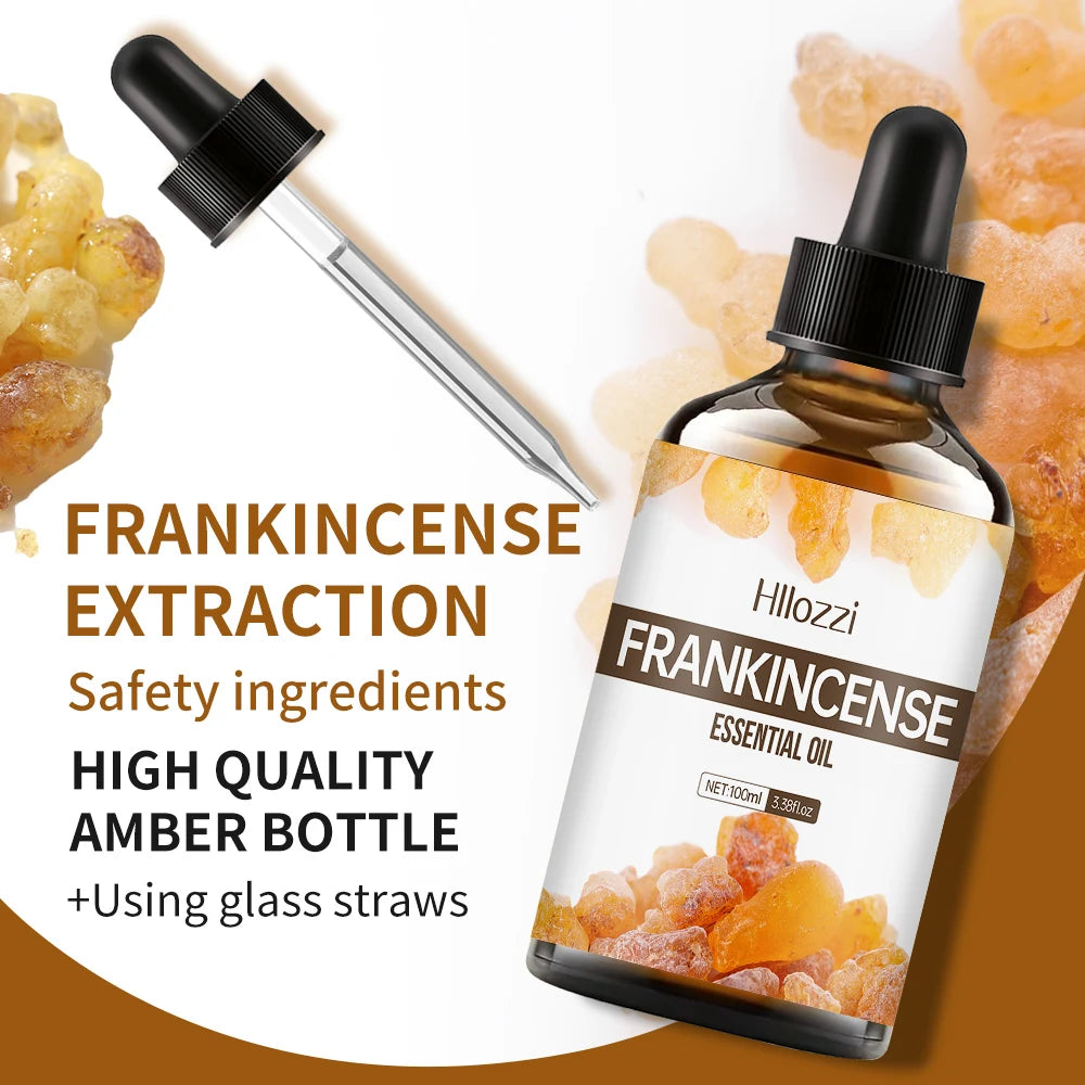 Hllozzi Frankincense Plant Essential Oil – Pure, Hydrating Face & Body Massage Elixir (100ml) - Shello's Creative Boutique