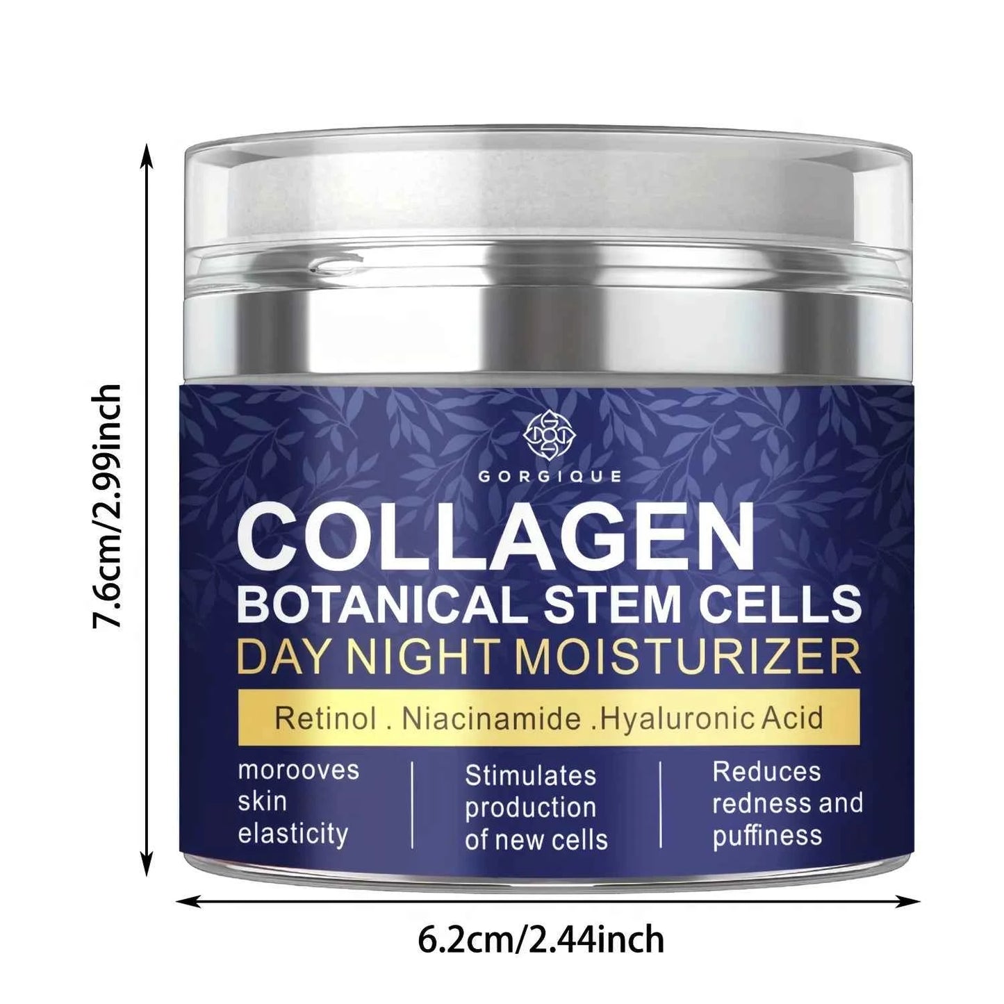 Niacinamide Hyaluronic Acid Collagen Face Cream with Airless Pump Collagen Botanical Stem Cells Cream for Skin with Retinol