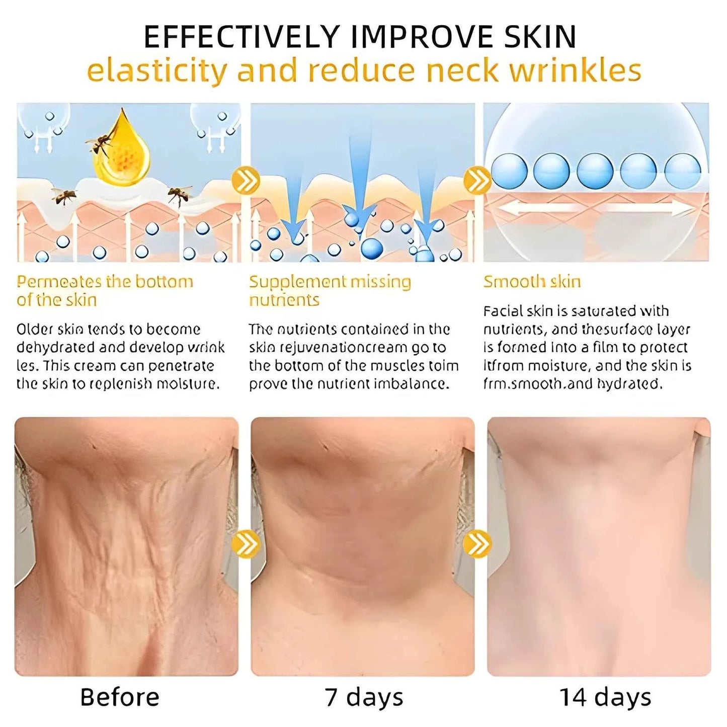 Bee Lifting Firming Cream - Skin Firming Cream - Reduces Fine Lines - Use Natural Collagen to Enhance and Moisturize the Skin