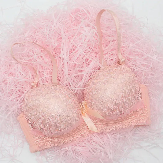 Women’s Wireless Sexy Lace Bra & Panty Set – Push-Up Bralette Lingerie for All Sizes - Shello's Creative Boutique