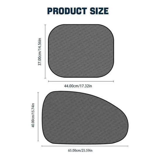 Car Window Sun Shade Curtains - UV Blocking Suction Cup Sunshade for Side & Rear Windows - Shello's Creative Boutique