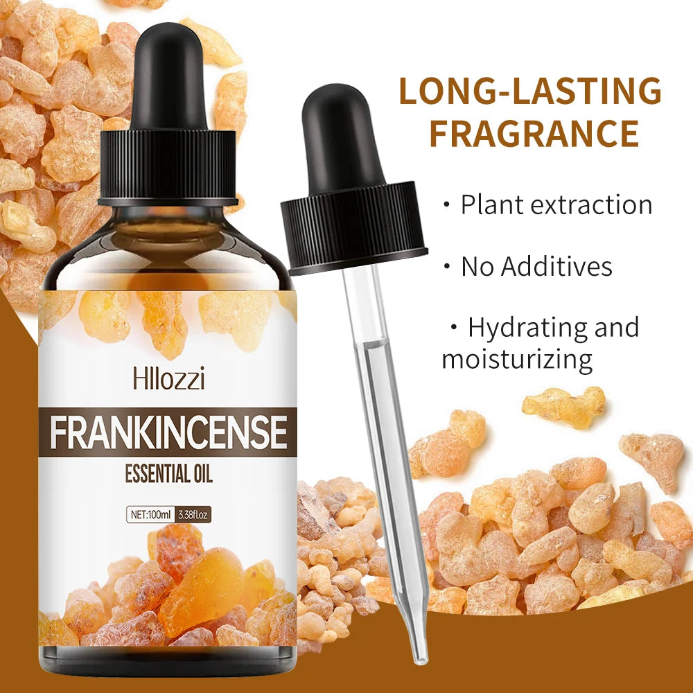 Hllozzi Frankincense Plant Essential Oil – Pure, Hydrating Face & Body Massage Elixir (100ml) - Shello's Creative Boutique