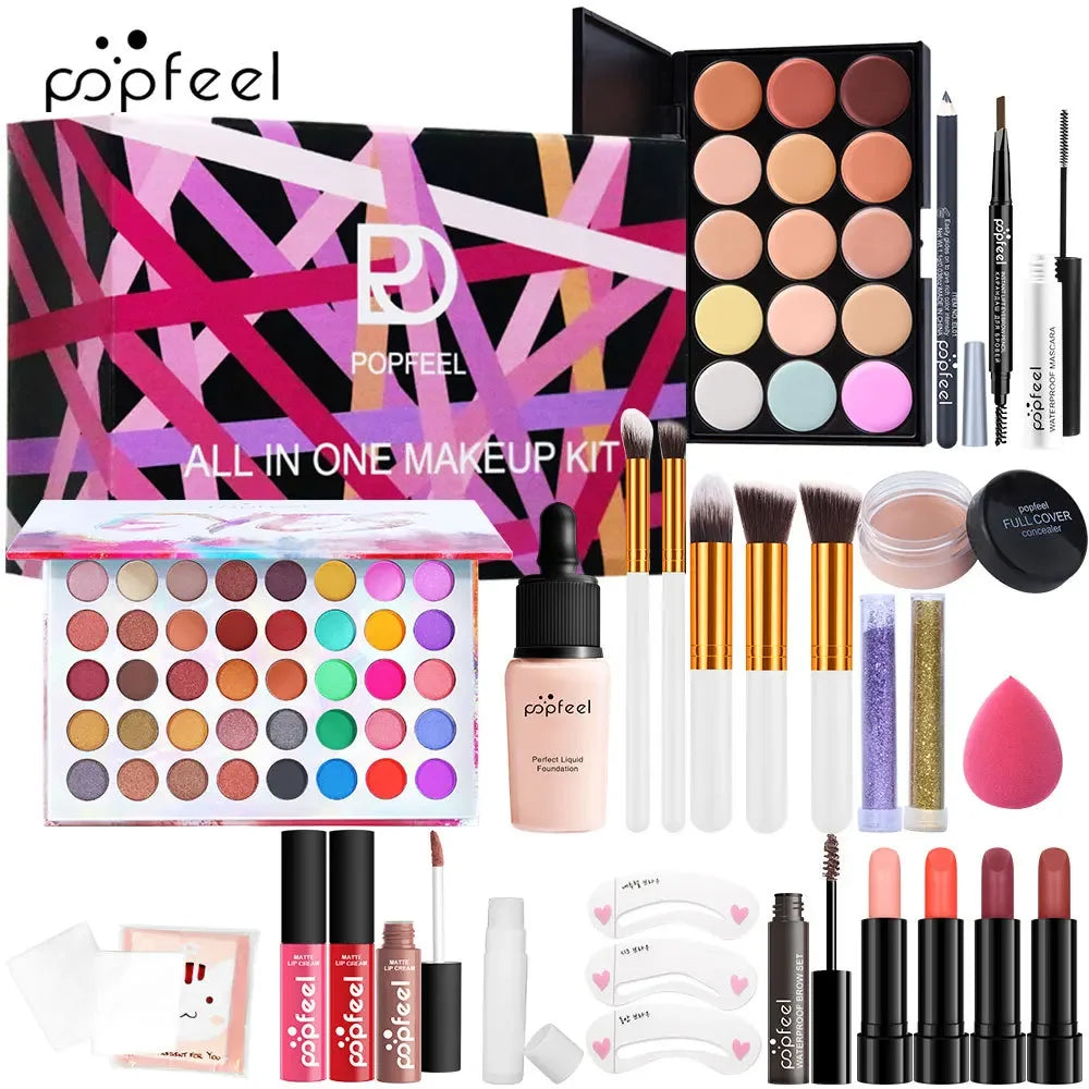 Professional Makeup Set Full Makeup Kit Eye Shadow Blush Foundation Face Powder Makeup Case Korean Cosmetic Christmas Gifts - Shello's Creative Boutique