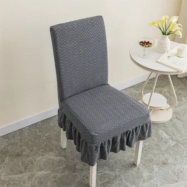 Skirt Dining Chair Cover Jacquard Elastic Soft Seat Cover Anti-dirty Stool Slipcover Suitable for Kit Pet Room Living Home Decor eprolo