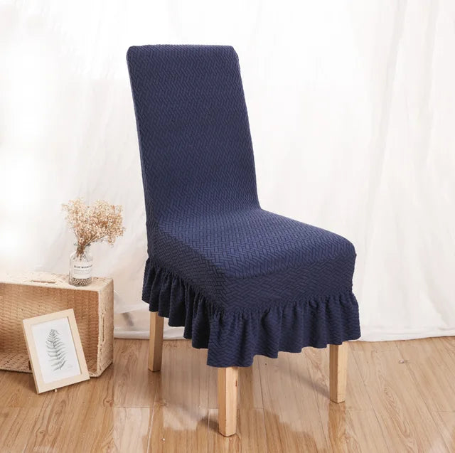 Skirt Dining Chair Cover Jacquard Elastic Soft Seat Cover Anti-dirty Stool Slipcover Suitable for Kit Pet Room Living Home Decor eprolo