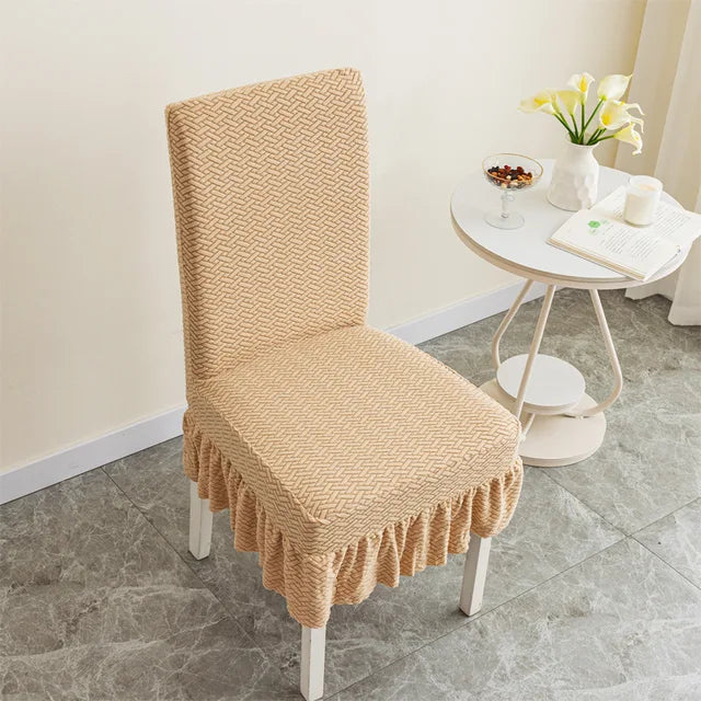 Skirt Dining Chair Cover Jacquard Elastic Soft Seat Cover Anti-dirty Stool Slipcover Suitable for Kit Pet Room Living Home Decor eprolo
