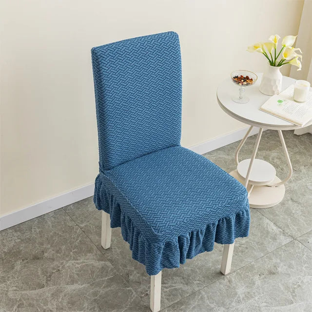 Skirt Dining Chair Cover Jacquard Elastic Soft Seat Cover Anti-dirty Stool Slipcover Suitable for Kit Pet Room Living Home Decor eprolo