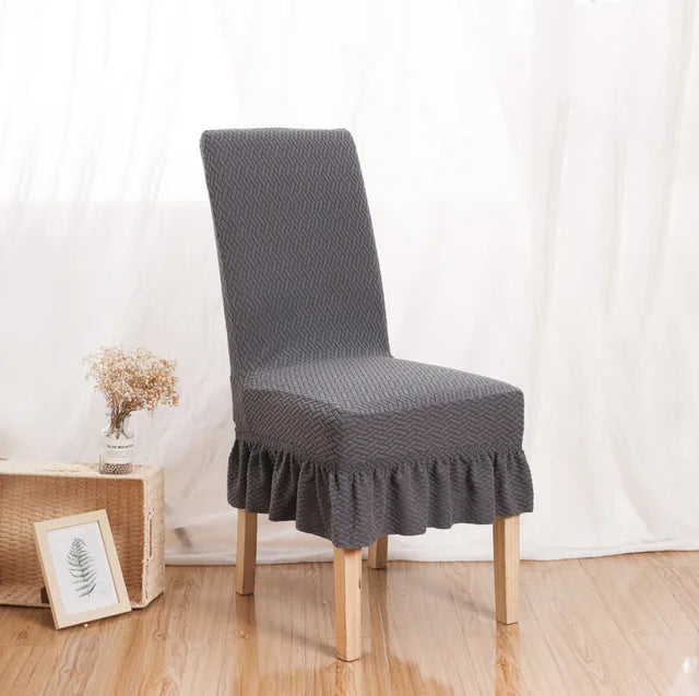 Skirt Dining Chair Cover Jacquard Elastic Soft Seat Cover Anti-dirty Stool Slipcover Suitable for Kit Pet Room Living Home Decor eprolo