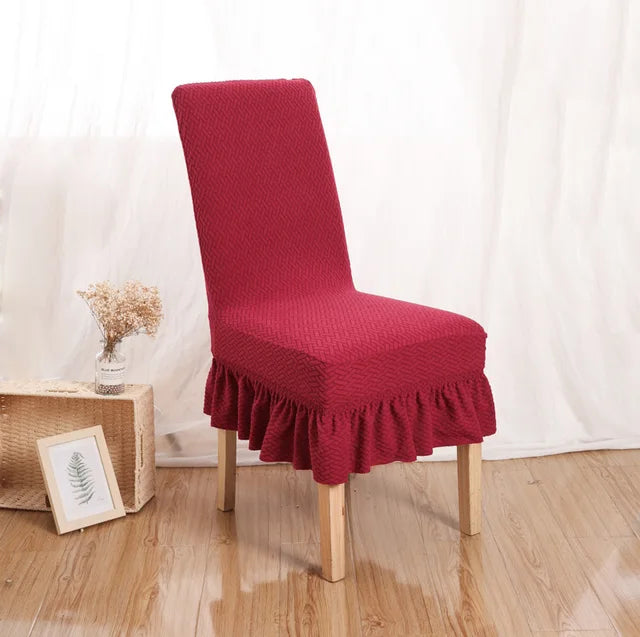 Skirt Dining Chair Cover Jacquard Elastic Soft Seat Cover Anti-dirty Stool Slipcover Suitable for Kit Pet Room Living Home Decor eprolo