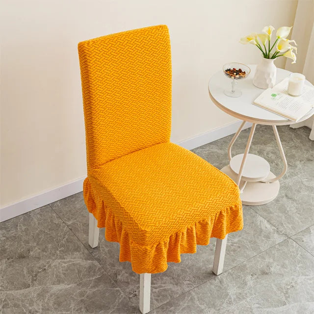 Skirt Dining Chair Cover Jacquard Elastic Soft Seat Cover Anti-dirty Stool Slipcover Suitable for Kit Pet Room Living Home Decor eprolo