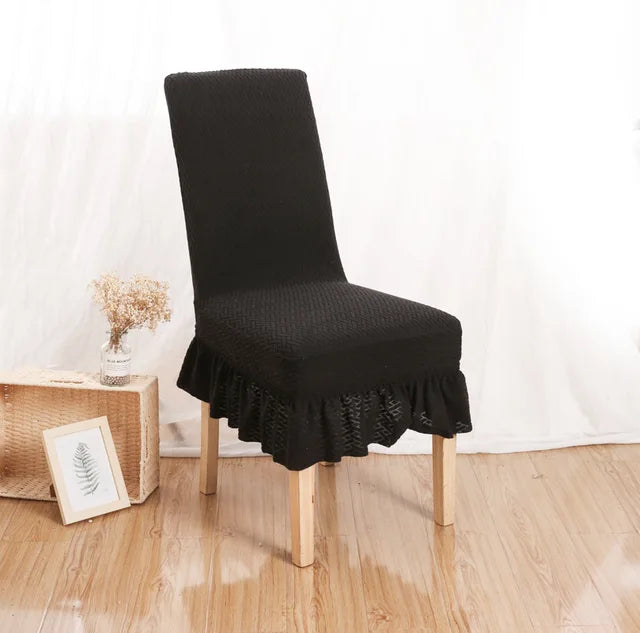Skirt Dining Chair Cover Jacquard Elastic Soft Seat Cover Anti-dirty Stool Slipcover Suitable for Kit Pet Room Living Home Decor eprolo