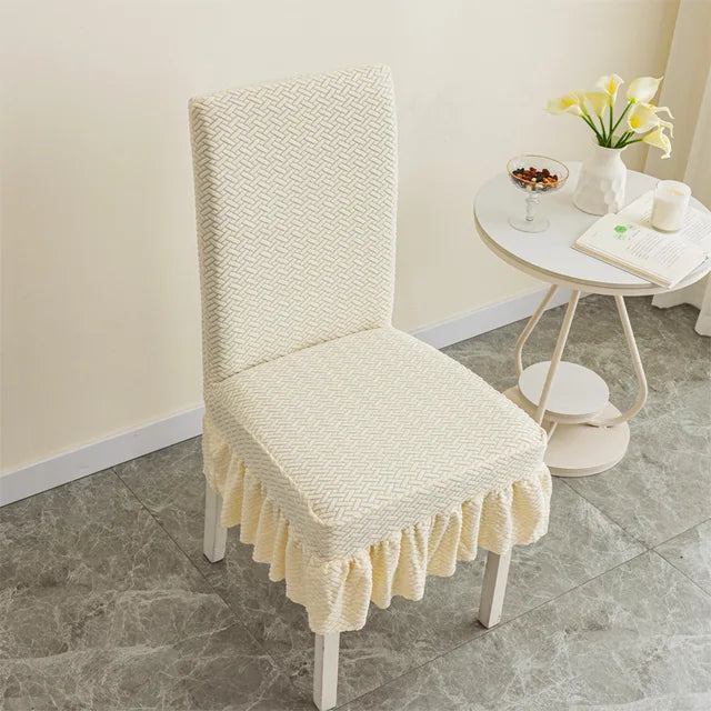Skirt Dining Chair Cover Jacquard Elastic Soft Seat Cover Anti-dirty Stool Slipcover Suitable for Kit Pet Room Living Home Decor eprolo