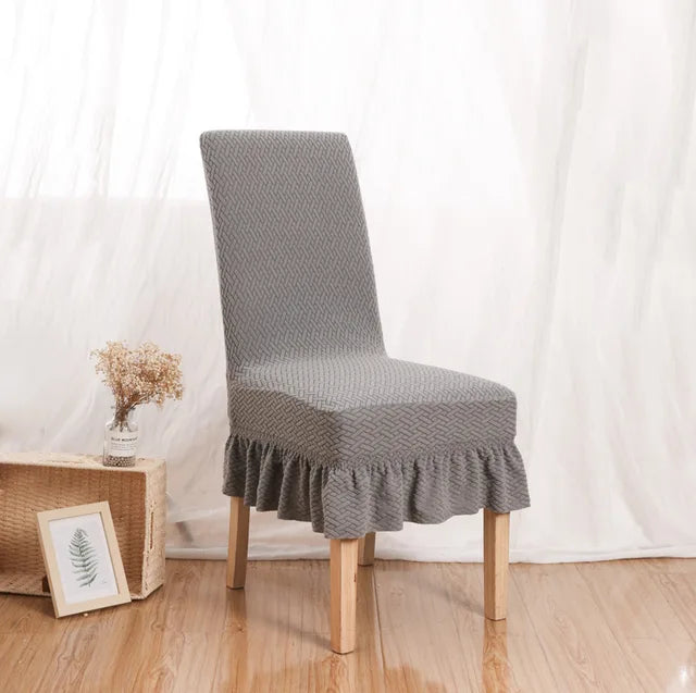 Skirt Dining Chair Cover Jacquard Elastic Soft Seat Cover Anti-dirty Stool Slipcover Suitable for Kit Pet Room Living Home Decor eprolo