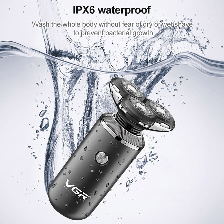 VGR V-317 5W USB Omnidirectional Three-dimensional Floating Three-network Electric Shaver, V-317 - Shello's Creative Boutique