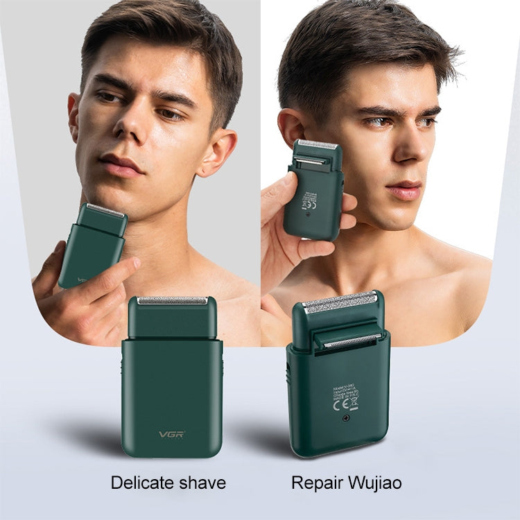 VGR V-390 5W USB Portable Reciprocating Electric Shaver, V-390 (Black), V-390 (Green) - Shello's Creative Boutique