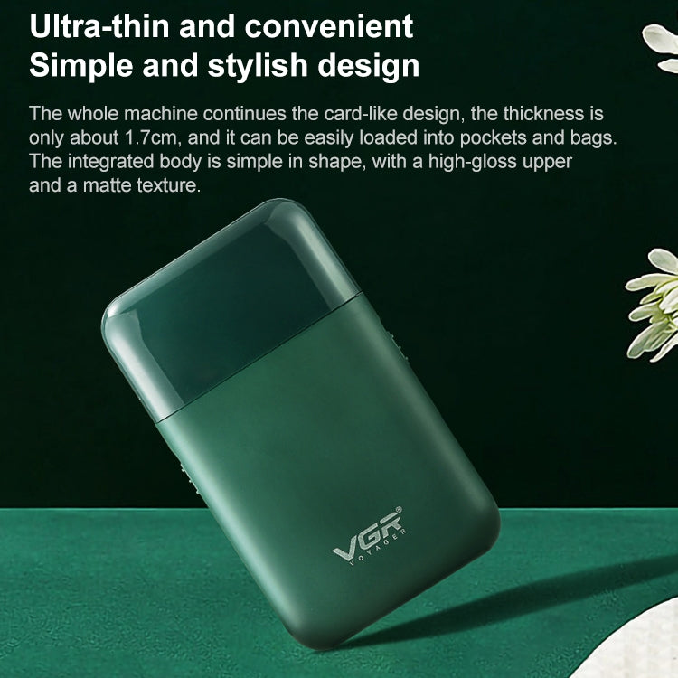 VGR V-390 5W USB Portable Reciprocating Electric Shaver, V-390 (Black), V-390 (Green) - Shello's Creative Boutique