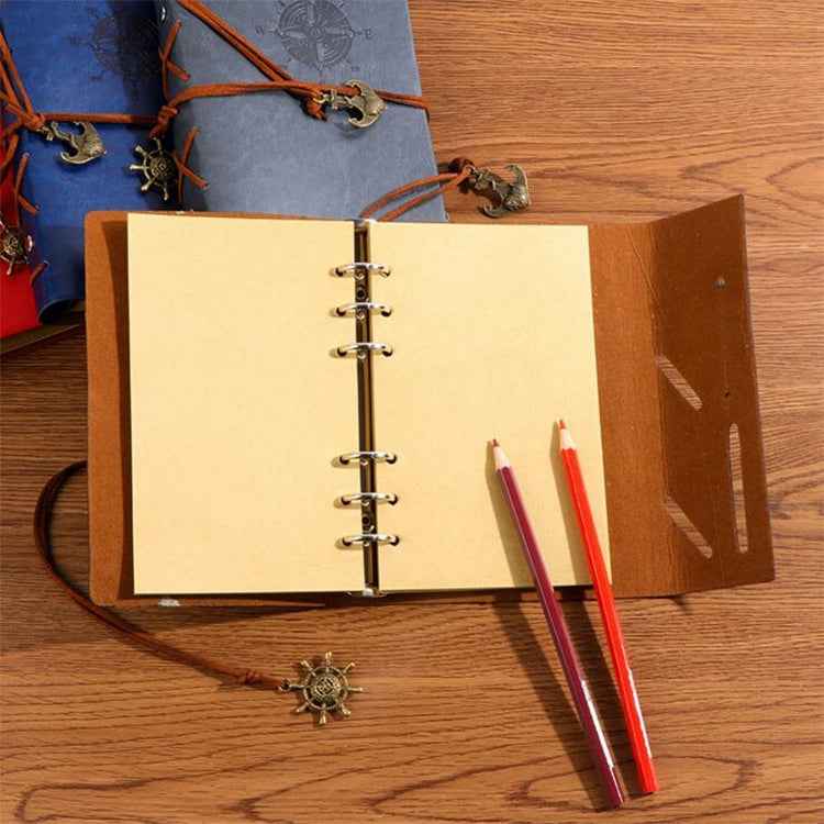 P697 Creative Corsair Anchor Stationery Notepad Office Supplies School Cute Retro Spiral Notebook Diary Book