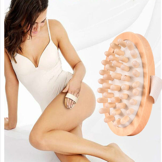 Soothing Body Massage Brush Wood Balloon Cushion Massager SUNSKY