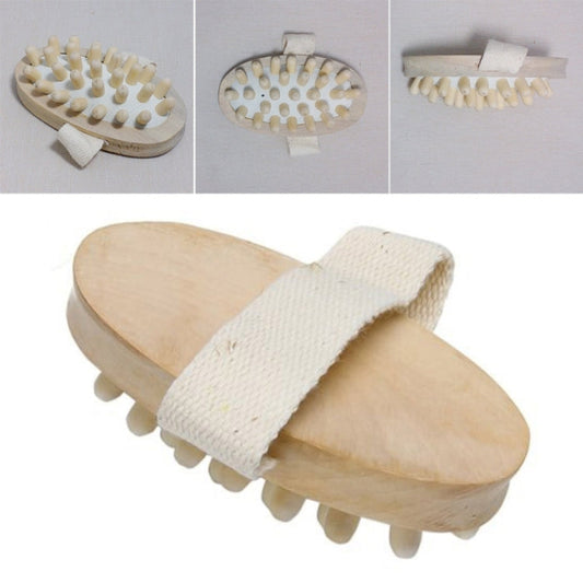 Soothing Body Massage Brush Wood Balloon Cushion Massager SUNSKY
