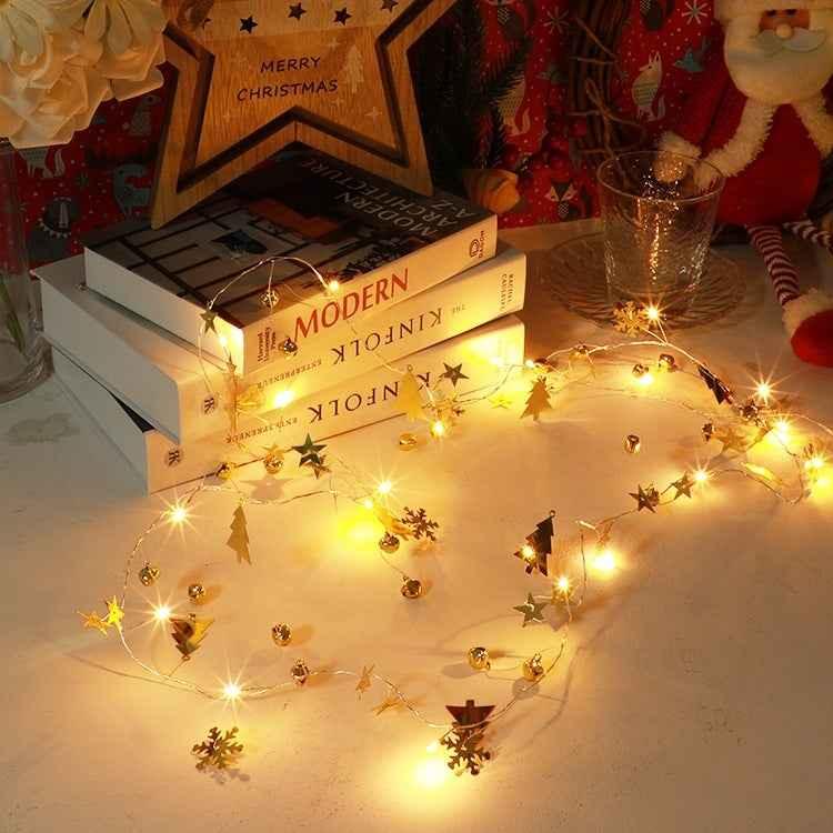 2m 20LEDs Christmas String Lights Christmas Bells Ball Decoration Lamp - Shello's Creative Boutique
