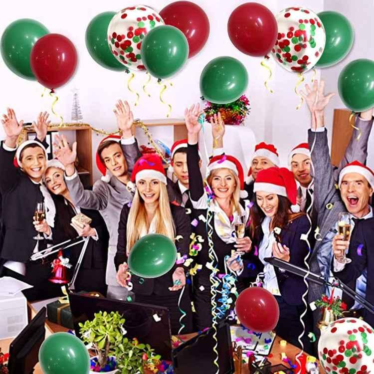 1 Set Christmas Red Green Confetti Balloon Set Merry Christmas Christmas Party Decorations - Shello's Creative Boutique