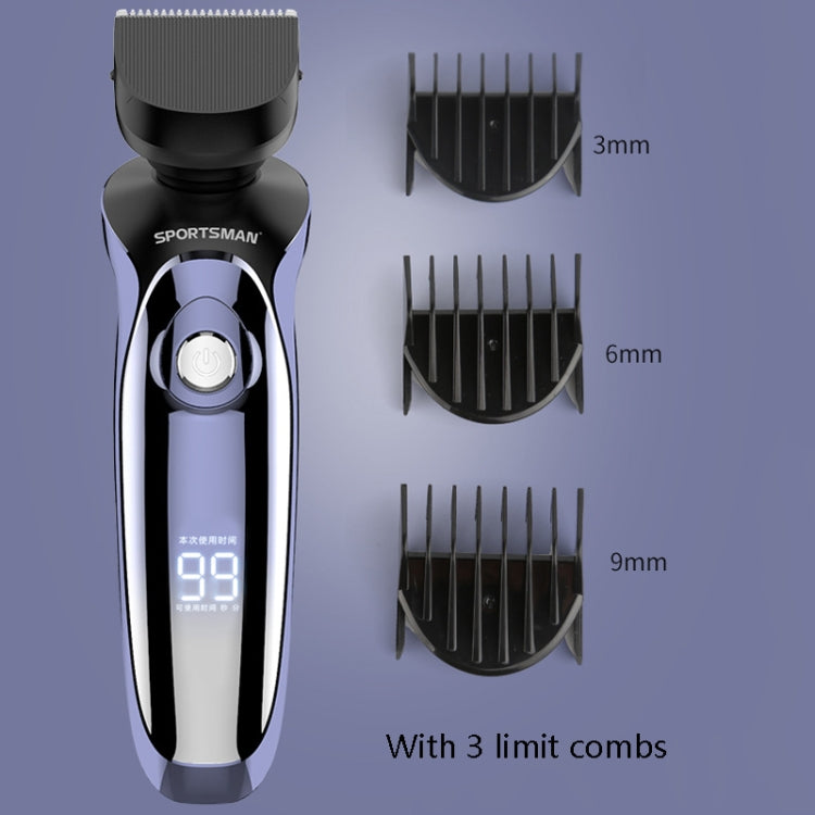 Sportsman SM-530 Electric Men Shaving Knife Multi-Function Base Charging Digital Water Washing Razor, US Plug SUNSKY