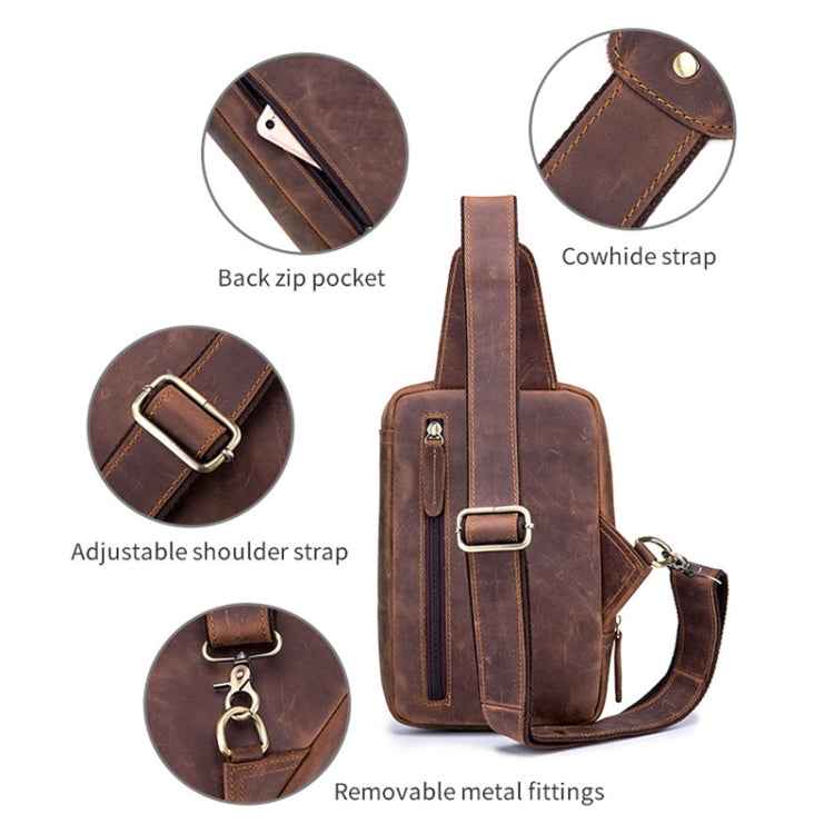 BUFF CAPTAIN 133 Men Leather Retro Shoulder Bag Diagonal Leather Bag