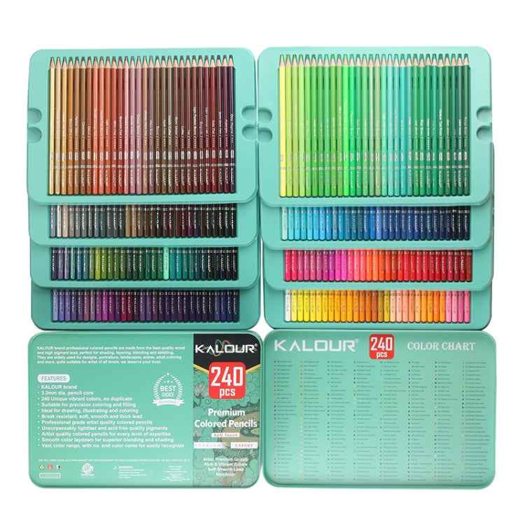 Kalour 240 Colors Color Lead Pencil Set Hand Painted Doodle Color Pencil Painting Pencil