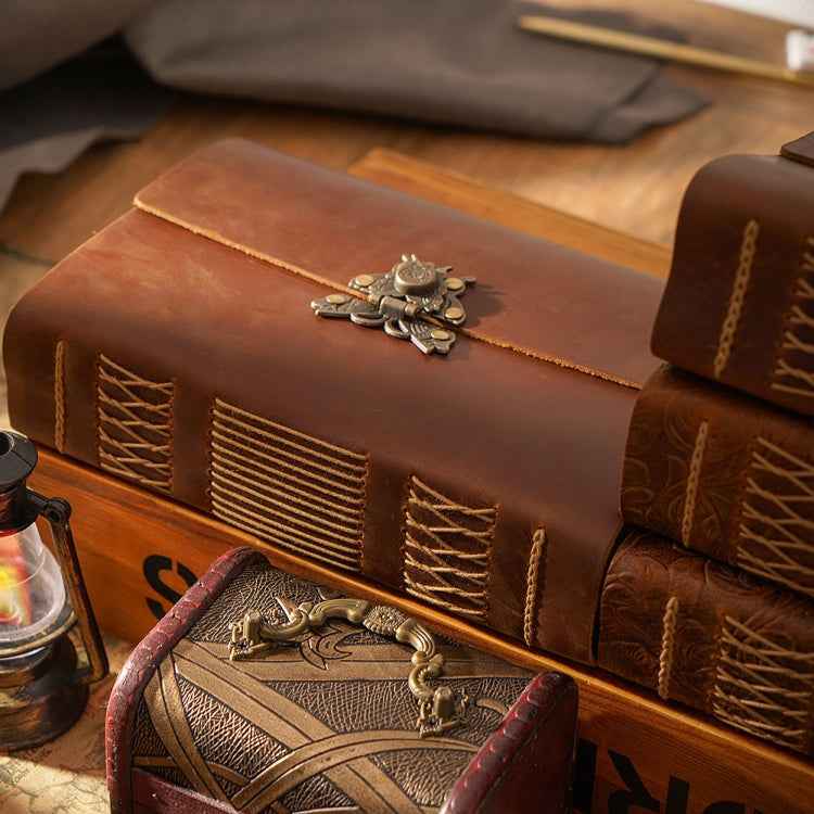 Handmade Sketchbook Cowhide Notebook Retro Notepad Notebook Diary Gift